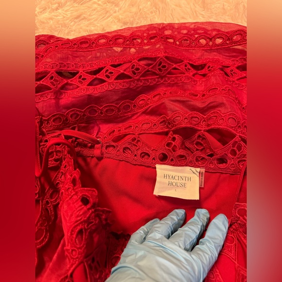 Hyacinth House Red Lace Marlee Midi Dress - Picture 5 of 15